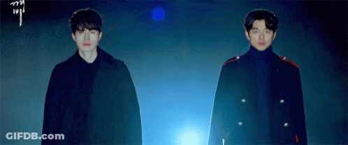 Group Of People Standing With Robot GIF