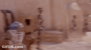 Group Of People Standing With Robot GIF