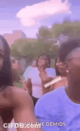 Group Of People Talking In Park GIF