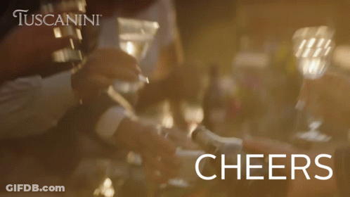 Group Of People Toasting With Glasses Of Tuscanyini GIF