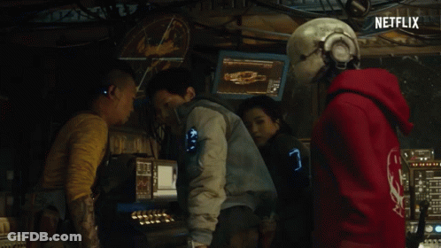 Group Of People Watching Netflix GIF