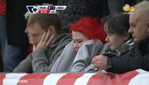 Group Of People Watching Soccer Score 0-1 GIF