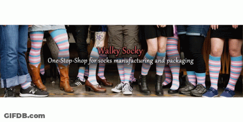 Group Of People Wearing Walky Socky Socks GIF