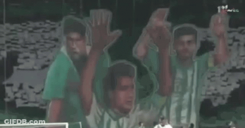 Group Of People With Eagles Logo GIF