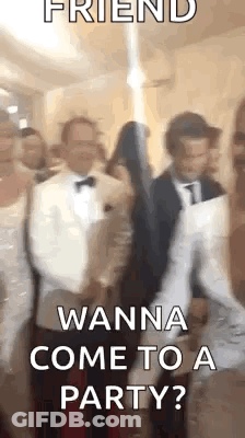 Group Of People With Friend Wanna Come To A Party GIF