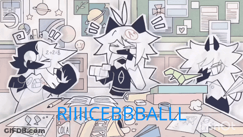 Group Of People With Princebbball In Blue Letters GIF