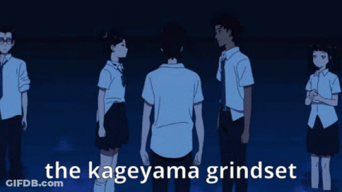 Group Of People With The Kageyama Grindset GIF