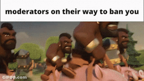 Group Of Pigs Moderators On Their Way To Ban You GIF