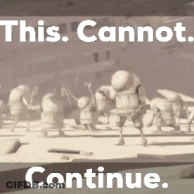 Group Of Robots This Cannot Continue GIF