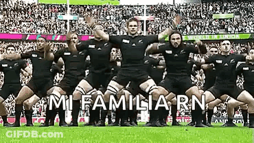 Group Of Rugby Players Doing Haka GIF
