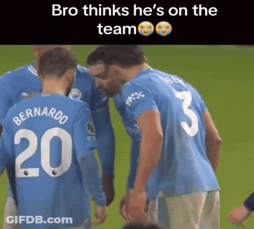 Group Of Soccer Players Including Bernardo Number 20 GIF