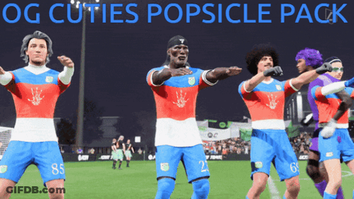 Group Of Soccer Players OG Cuties Popsicle Pack GIF