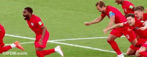 Group Of Soccer Players Running GIF