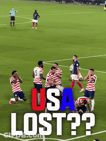 Group Of Soccer Players USA Lost GIF