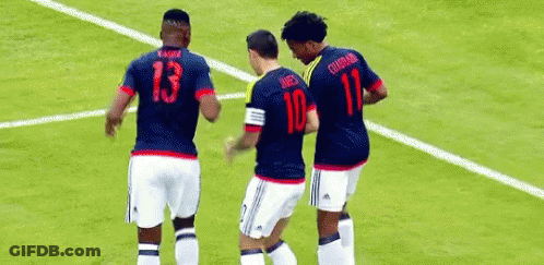 Group Of Soccer Players With Number 10 GIF