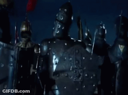 Group Of Soldiers In Armor GIF