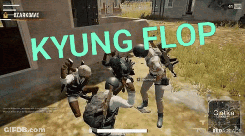 Group Of Soldiers Playing Kyung Flop GIF