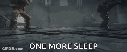 Group Of Soldiers Saying One More Sleep GIF