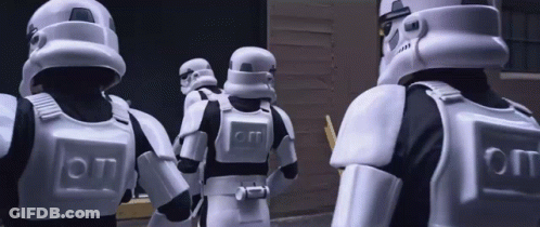 Group Of Stormtroopers Standing Together GIF