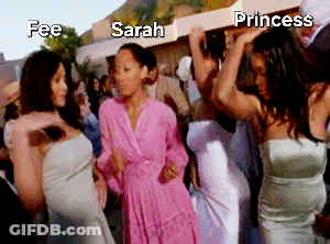Group Of Women Dancing With Fee Sarah And Princess GIF