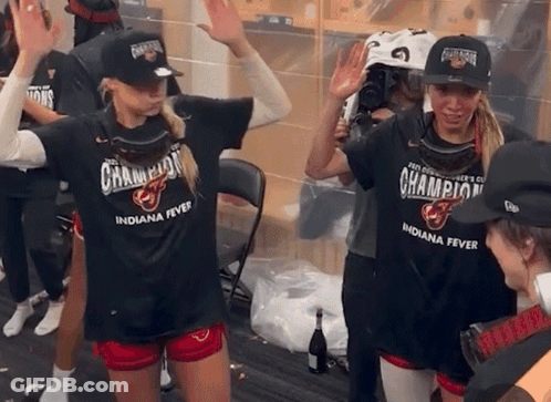 Group Of Women In Indiana Fever T-Shirts GIF