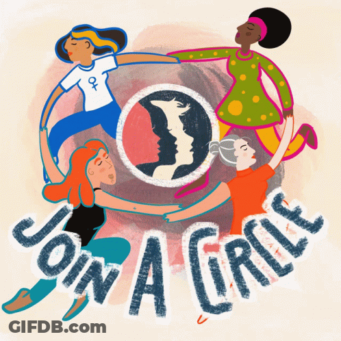 Group Of Women Join A Circle GIF
