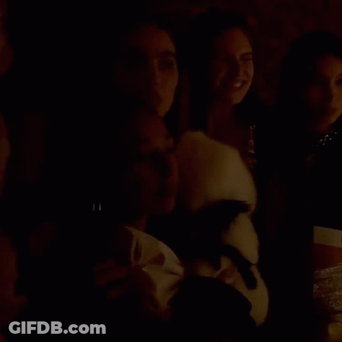 Group Of Women Posing One In Fur Coat GIF