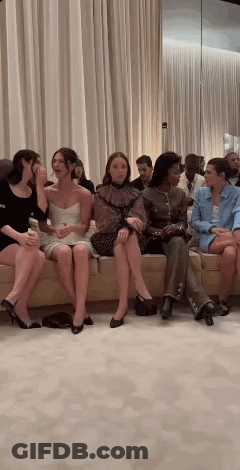 Group Of Women Sitting On Couch Talking GIF