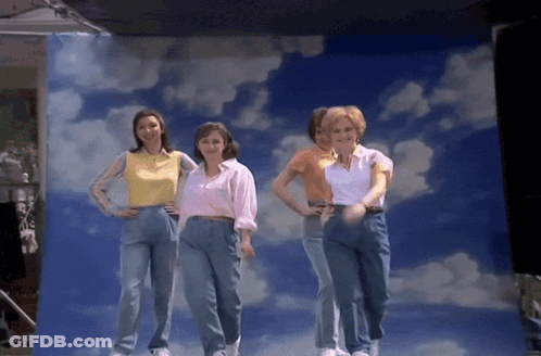 Group Of Women Standing In Front Of Blue Sky GIF