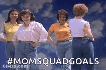 Group Of Women Standing In Front Of Cloudy Sky GIF