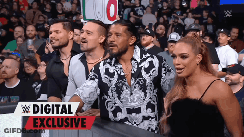 Group Of Wrestlers In Ring Wearing Masks GIF