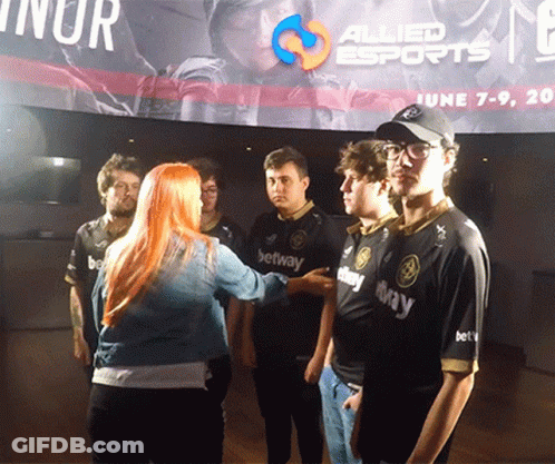 Group Of Young Men At Allied Esports Banner GIF