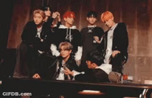 Group Of Young Men On Stage GIF