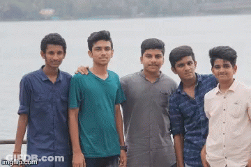 Group Of Young Men Posing GIF
