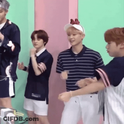 Group Of Young Men Standing Together GIF