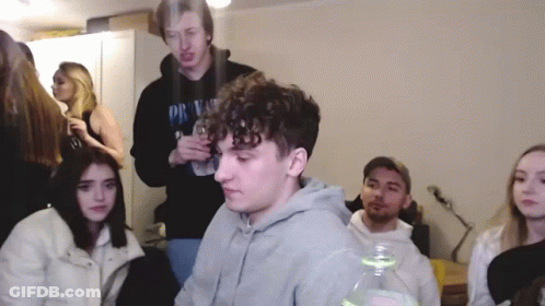 Group Of Young People In Room With Private Hoodie GIF