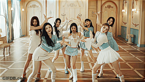 Group Of Young Women Posing For Picture GIF