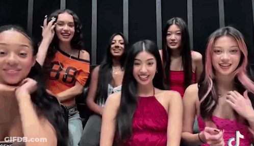 Group Of Young Women Smiling GIF