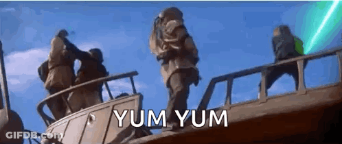 Group On Boat With Yum Yum GIF