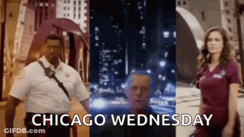 Group On City Street Saying Chicago Wednesday GIF