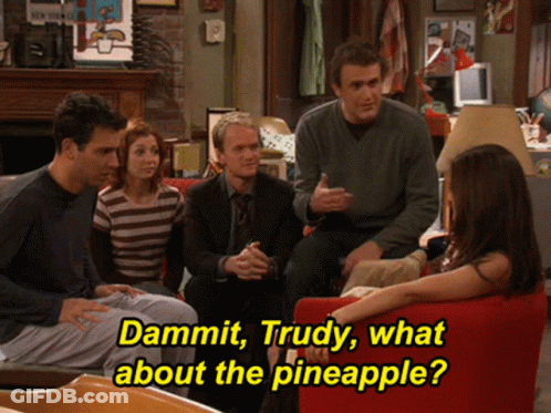 Group On Couch Dammit Trudy What About The Pineapple GIF