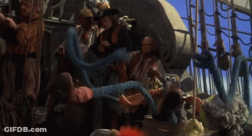 Group On Ship With Green Mask GIF