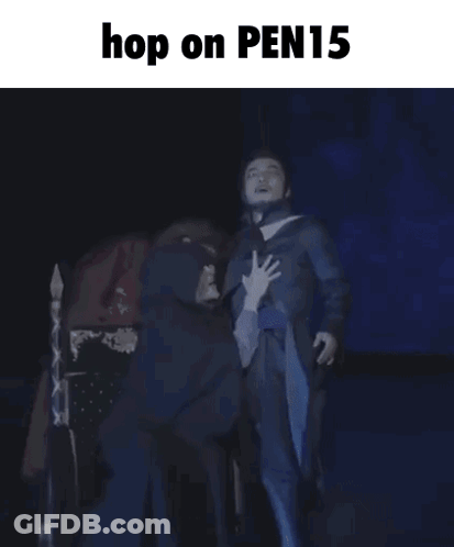 Group On Stage Saying Hop On Pen15 GIF