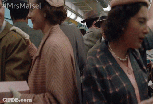 Group On Train With #MrsMaisel GIF
