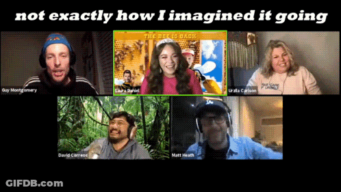 Group On Video Call Not Exactly How I Imagined It Going GIF