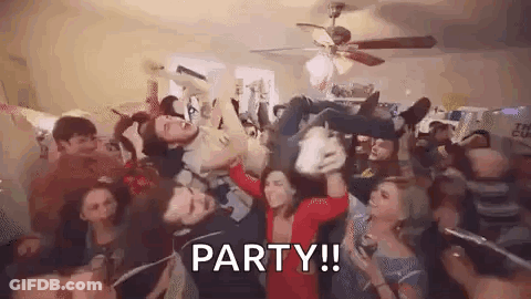 Group Party Man Thrown In The Air GIF