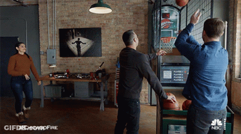 Group Playing Basketball #Chicagofire GIF