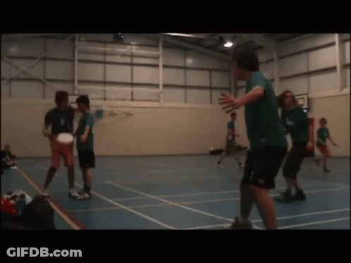 Group Playing Frisbee GIF