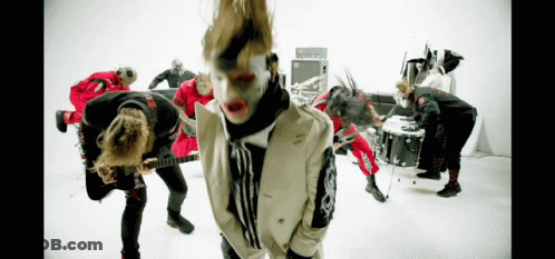 Group Playing Instruments With Mask GIF