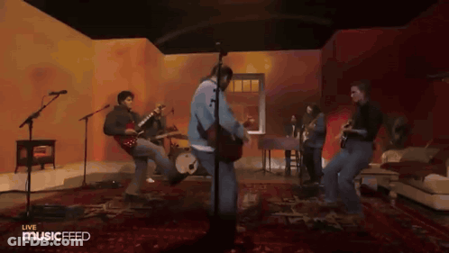 Group Playing Instruments With Musicfeed GIF
